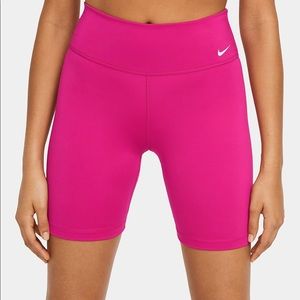 Nike One Luxe Mid-Rise 7” Biker Shorts Fireberry